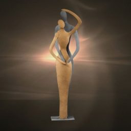 Σφυρήλατη μεταλλική φιγούρα ζευγάρι αγκαλιά (676)
