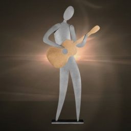 Σφυρήλατη μεταλλική φιγούρα κιθαρίστας (679)