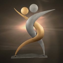 Σφυρήλατη μεταλλική μινιατούρα ζευγάρι χορευτές (699)
