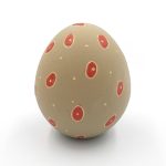 Χειροποίητο κεραμικό αυγό μικρό μπεζ (0020)