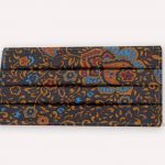 Μάσκα μπλε καφέ φλοράλ εφηβική-ενηλίκων