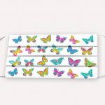 Μάσκα πολύχρωμες πεταλούδες παιδική