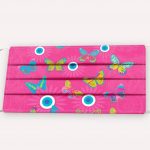 Μάσκα πεταλούδες ματάκια φούξια παιδική