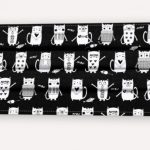 Μάσκα γατούλες ασπρόμαυρη παιδική