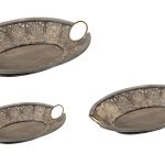 Πιατέλα ξύλινη μεταλλική μικρή