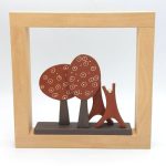 Χειροποίητο κεραμικό κάδρο δάσος μικρό (0033)