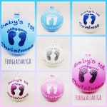 Γυάλινη χριστουγεννιάτικη μπάλα "Baby's first Christmas" ροζ