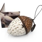 Χειροποίητο κεραμικό βελανίδι λευκό (0121)