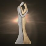 Σφυρήλατο μεταλλικό διακοσμητικό τοίχου ζευγάρι καρδιά (232)