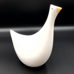 Χειροποίητη κεραμική χήνα μεγάλη λευκή (0017)