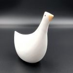 Χειροποίητη κεραμική χήνα μικρή λευκή (0018)