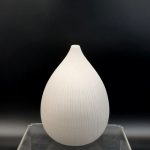 Χειροποίητο κεραμικό βάζο (σύκο) λευκό μικρό (0064)