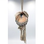 Γούρι ρόδι-μαξιλάρι καμβάς μεγάλο