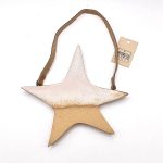 Κρεμαστό γούρι αστέρι μπεζ