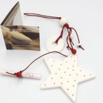 Χειροποίητο κεραμικό γούρι αστέρι ευχή (0097)