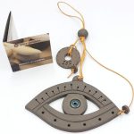 Χειροποίητο κρεμαστό κεραμικό γούρι μάτι (0099)