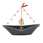 Χειροποίητο κεραμικό καράβι μεγάλο γκρι (0056)