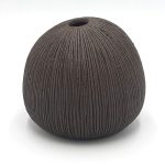 Κεραμικό βάζο βότσαλο χαρακτό οβάλ μικρό (0052)