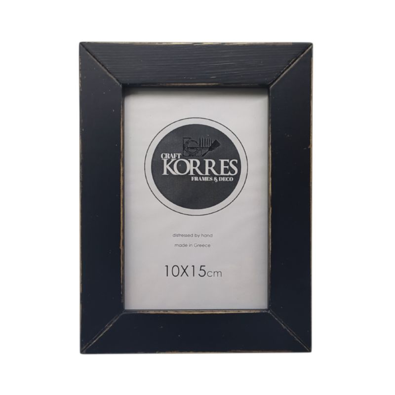 Κορνίζα φωτογραφιών Classic black plain 10X15