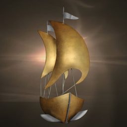 Σφυρήλατο διακοσμητικό τοίχου ιστιοπλοϊκό (635)