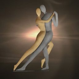 Σφυρήλατη μεταλλική φιγούρα ζευγάρι χορός (662)