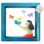 Καδράκι κορίτσι πεταλούδες