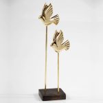 Ορειχάλκινο διακοσμητικό ζευγάρι πουλιά