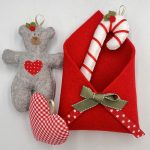 Φάκελος με 3 στολίδια τσόχα