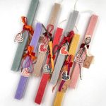 Λαμπάδα με μενταγιόν καρδιά