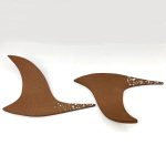 Επιτοίχιο διακοσμητικό πουλί καφέ μικρό