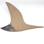 Επιτοίχιο κεραμικό πουλί γκρι-καφέ μεγάλο