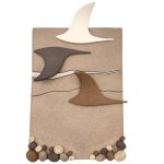 Κεραμικό κάδρο πουλιά κάθετο