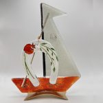 Καράβι-πέταλο επιτραπέζιο διακοσμητικό