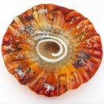 Πιατέλα-μπωλ χυτό γυαλί κοχύλι