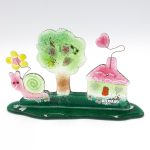 Διακοσμητικό "χωριό" χυτό γυαλί