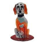 Διακοσμητικό σκύλος μικρός χυτό γυαλί