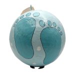 Χειροποίητη μπάλα "Πρώτα Χριστούγεννα" γαλάζιο