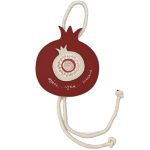 Γούρι ρόδι ξύλινο μπορντώ