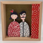 Φωτιστικό/Καδράκι ξύλινο ζευγάρι