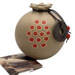 Χειροποίητο κεραμικό ρόδι μεγάλο χακί (0108)