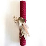 Λαμπάδα κηρήθρα χειροποίητη με καρδιά