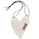 Κεραμικό γούρι καρδιά κρεμαστό