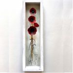 Χειροποίητο ξύλινο Κάδρο Παπαρούνες 2