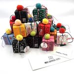 Ξύλινο κυβάκι-γούρι με ευχή διάφορα σχέδια