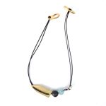 Βραχιόλι σπιτάκι με λάβα-αμαζωνίτη (100929)