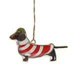 Στολίδι σκυλάκι με στολή 79116