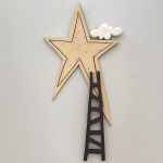 Κεραμικό διακοσμητικό τοίχου Αστέρι με σκάλα
