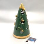 Χειροποίητο κεραμικό δέντρο-φανάρι πράσινο