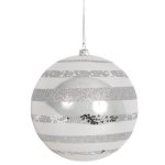 Χριστουγεννιάτικη μπάλα γίγας ασημί