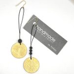 Σκουλαρίκια δίσκοι μπρούντζος-λάβα (100938)